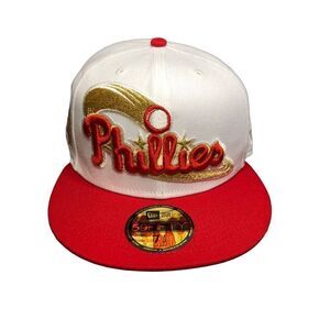 New Era Philadelphia Phillies 59FIFTY Fitted Cap Hat Size 7 1/2